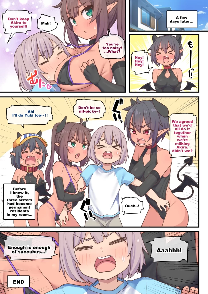 Watch porn comics — The story of three succubus sisters squeezing sperm 42 — by 1allcomics24.com