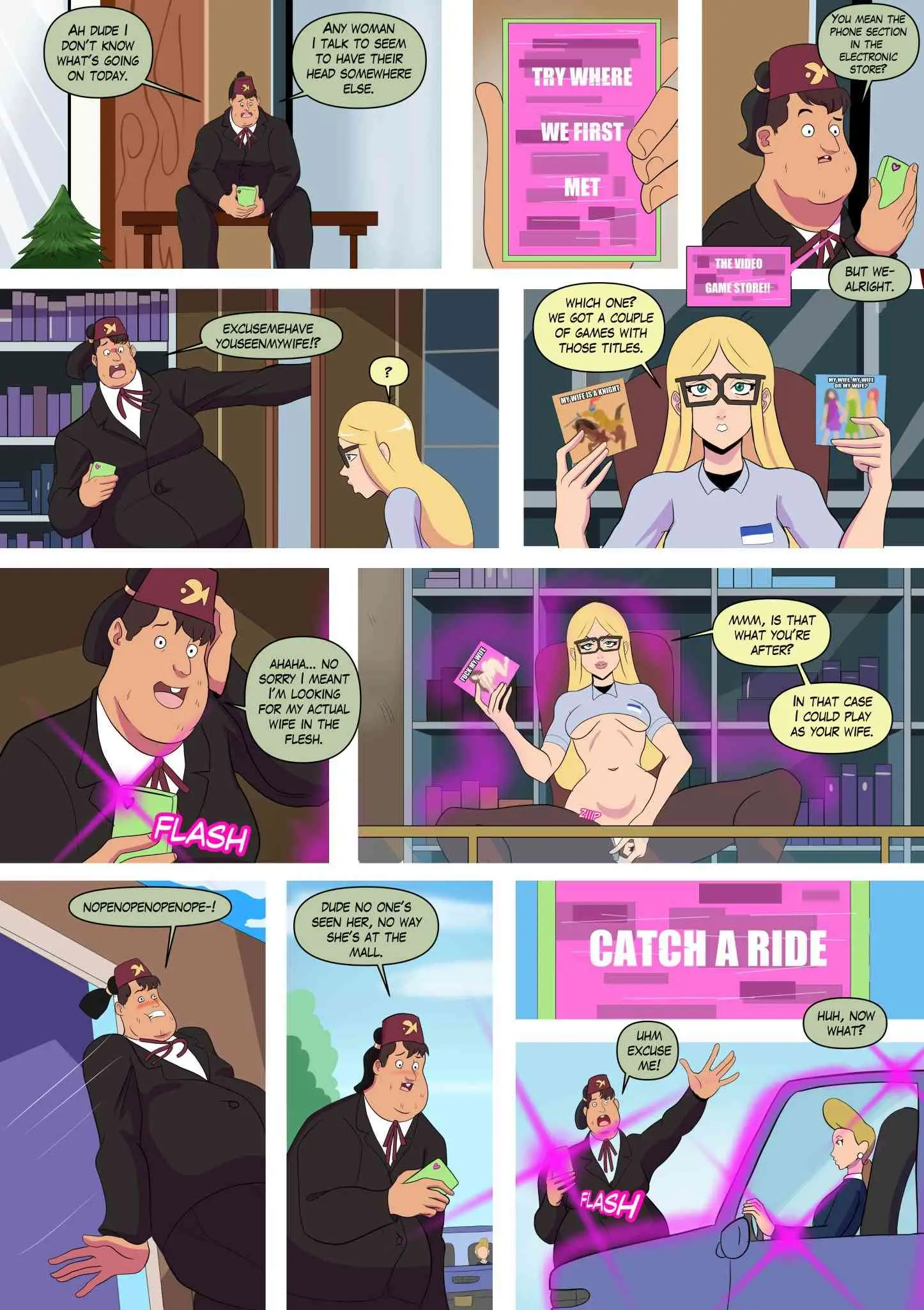 Watch porn comics — Bimbo falls 37 min — by allcomics24.com