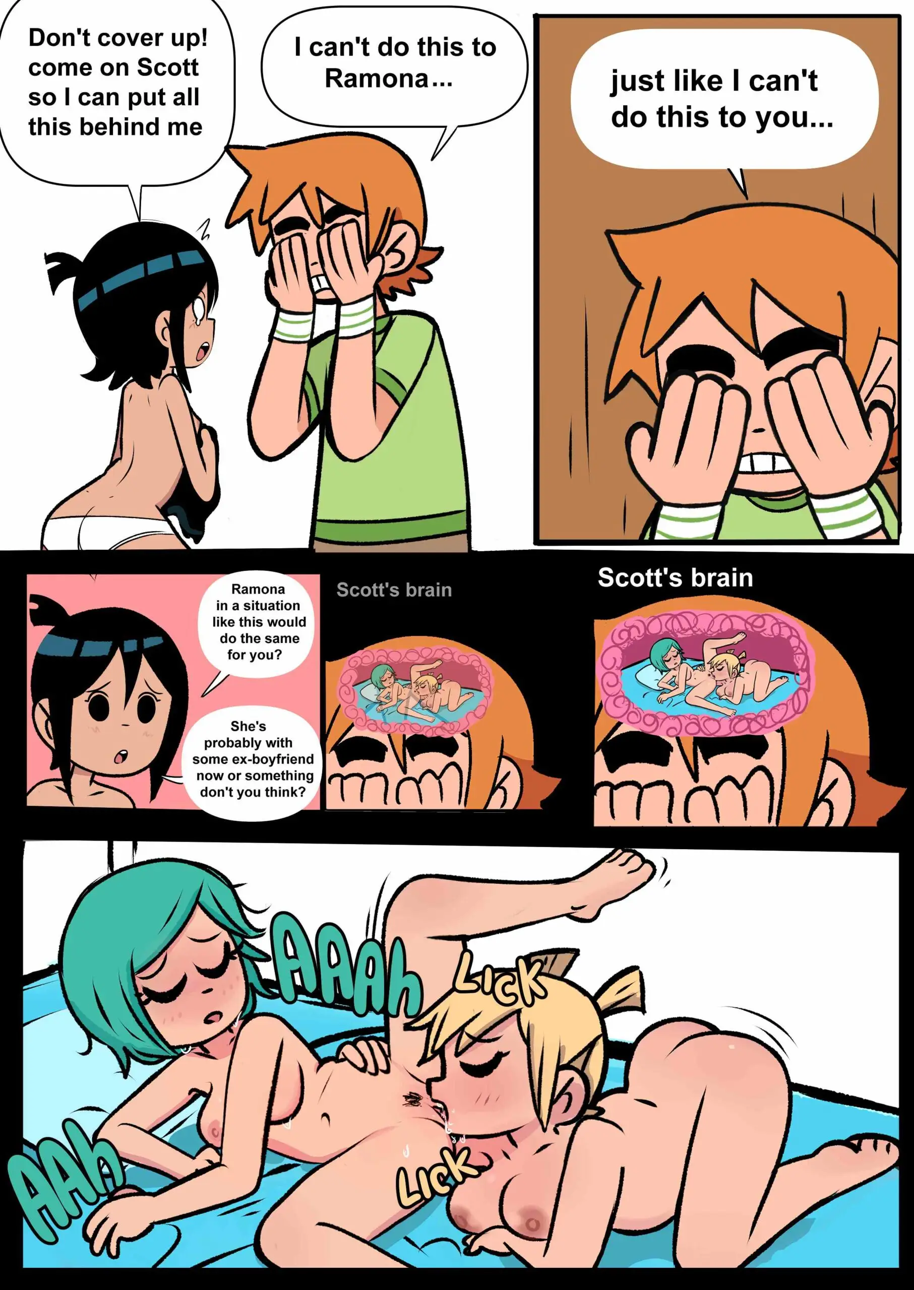 Watch porn comics — Scott pilgrim has a job 22 min — by allcomics24.com
